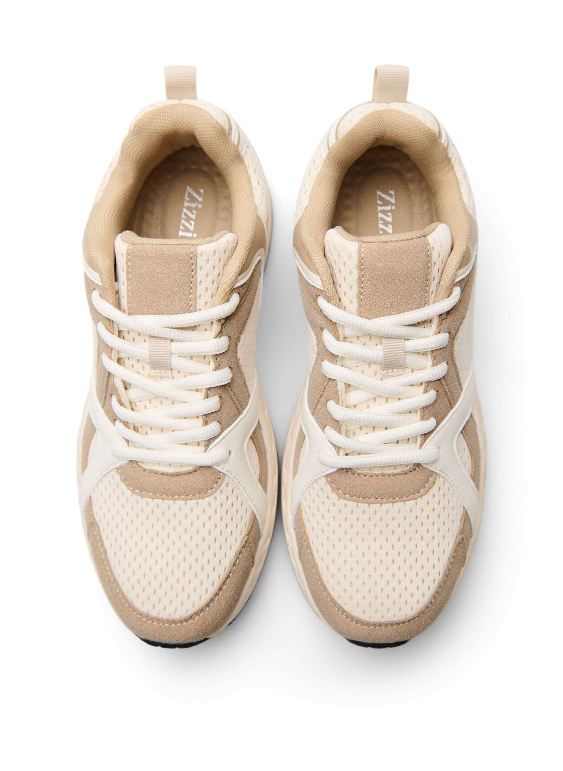 Zizzi Sportieve sneakers met mesh, Beige, Packshot image number 2