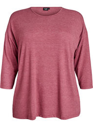 Jersey blouse met 3/4 mouwen, Rood