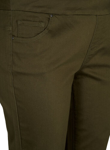 Nauwsluitende driekwart broek in katoenmix, Ivy Green, Packshot image number 2