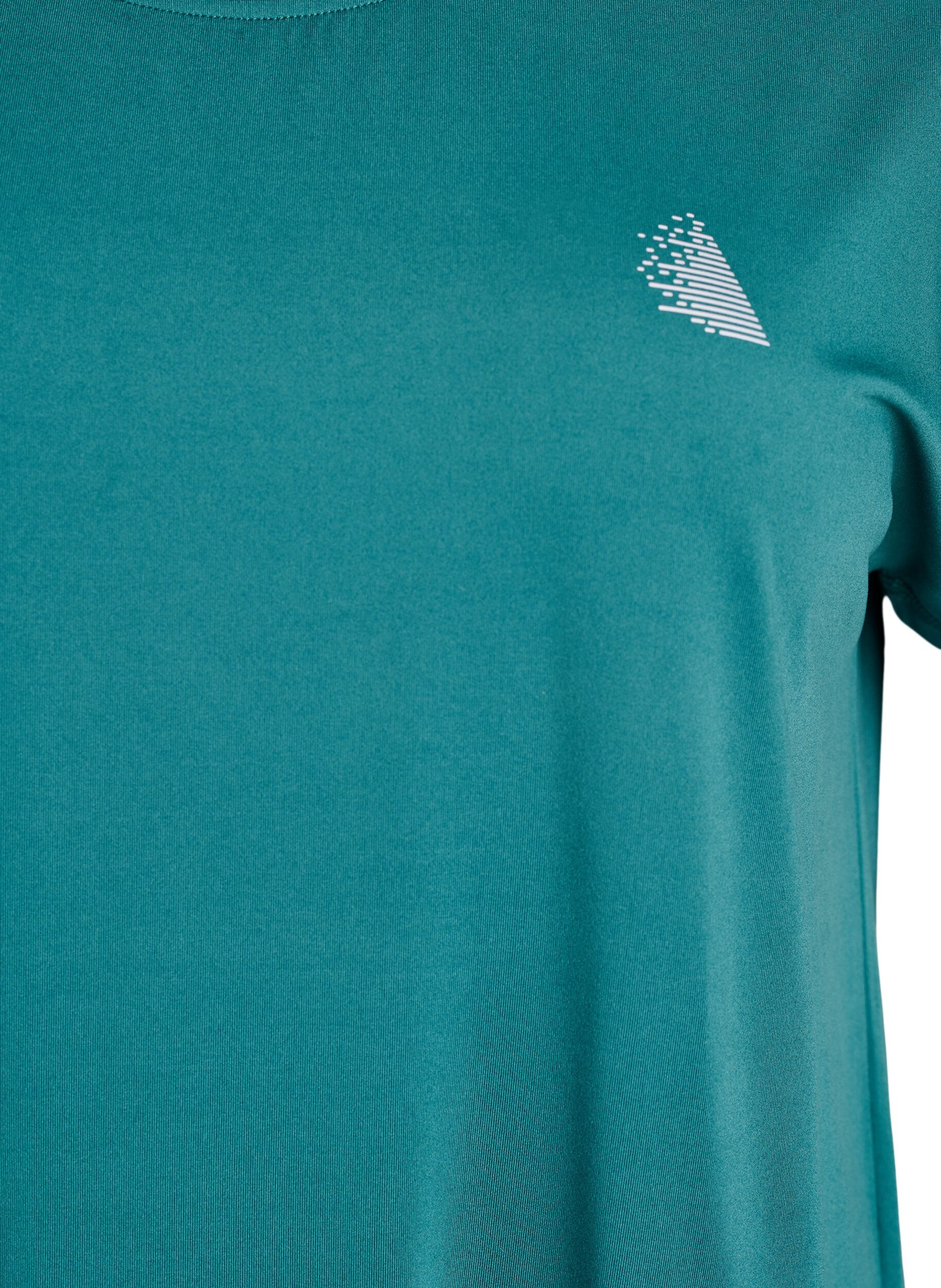 Zizzi Effen gekleurd trainingsshirt, Blauw, Packshot image number 2