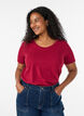 Basic t-shirt in effen kleur met katoen, Rood, Model image number 0