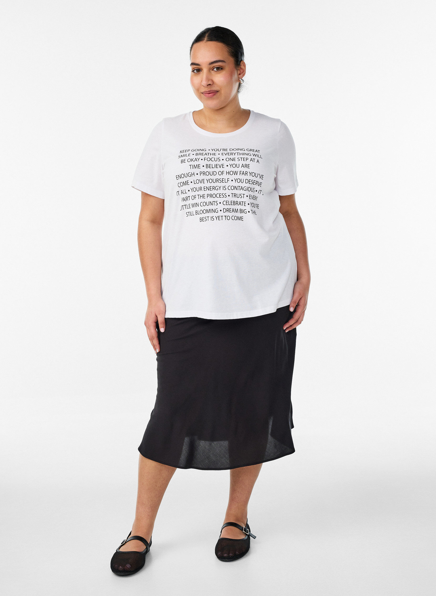 ZizziT-shirt met motief, Wit, Model image number 1