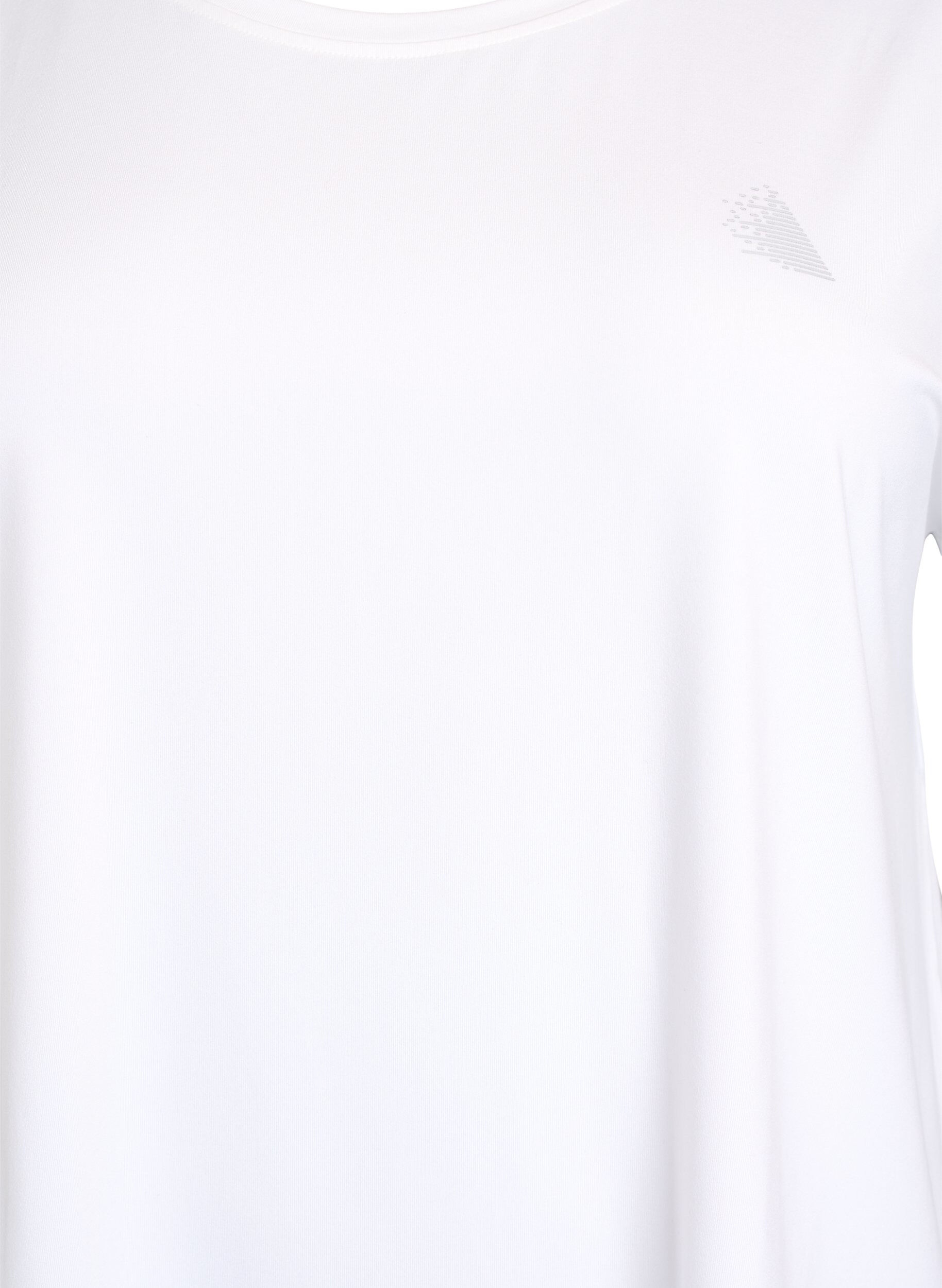 Zizzi Effen gekleurd T-shirt voor sporten, Wit, Packshot image number 2