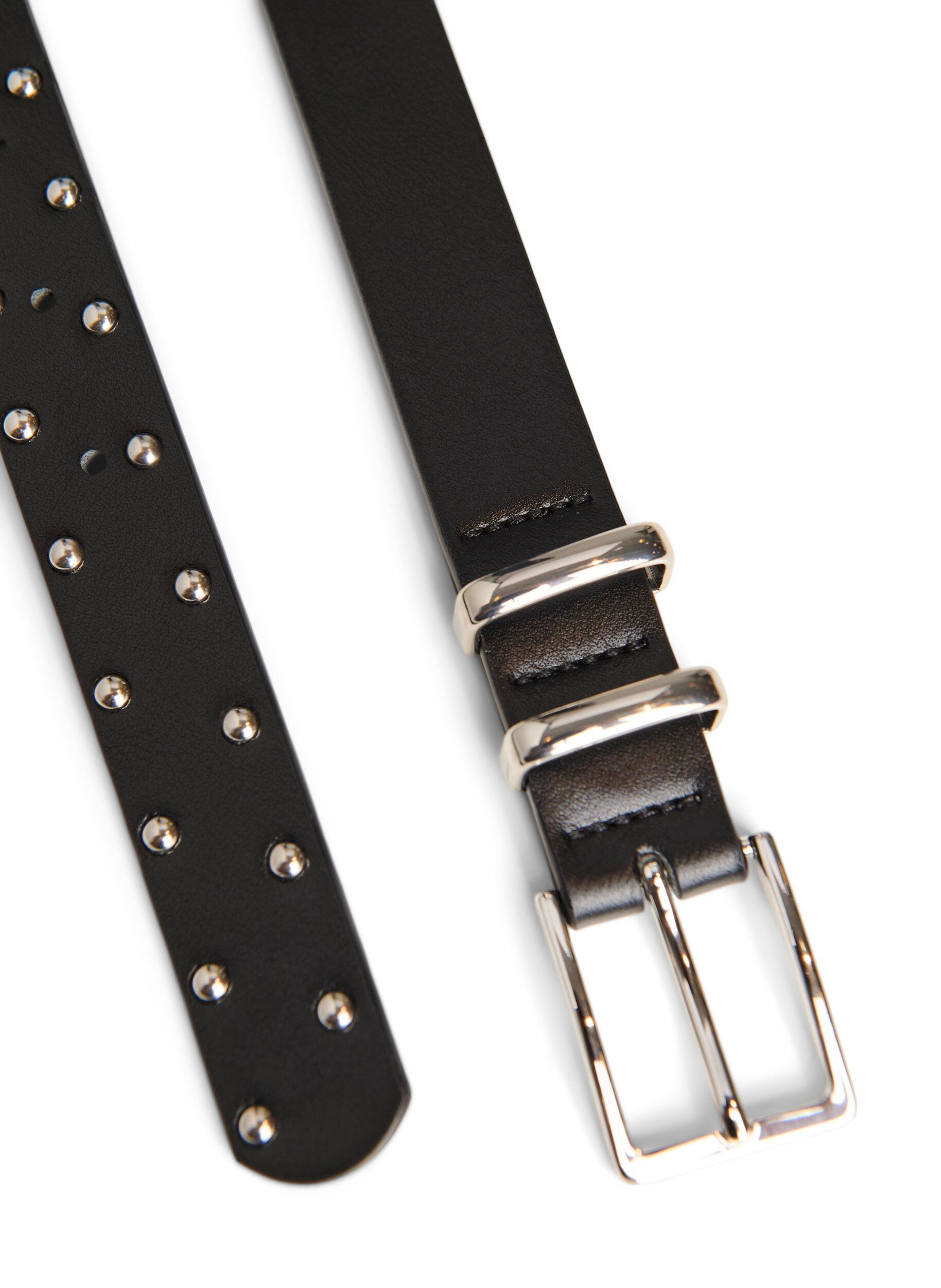Zizzi Imitatielederen riem met studs, Zwart, Packshot image number 1