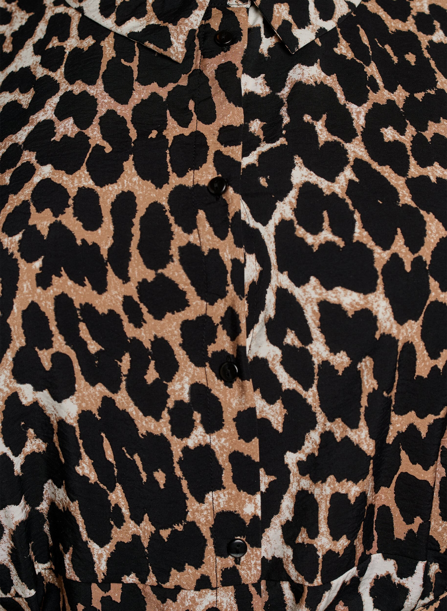 Zizzi Gedessineerde tuniek met strikceintuur en 3/4-mouwen, Brown, Packshot image number 2