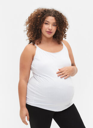 Zwangerschapstop met opening voor borstvoeding, White, Model image number 0