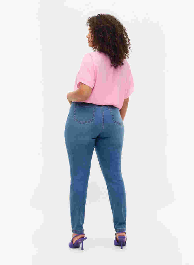 Extra hoog getailleerde Bea jeans met super slanke pasvorm, Light blue, Model image number 1