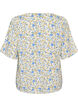 Katoenen shirt met korte mouwen en een V-hals, Blauw, Packshot image number 1