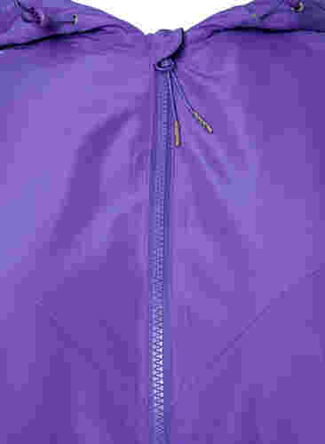 Korte jas met capuchon en verstelbare onderkant, Purple Opulence, Packshot image number 2