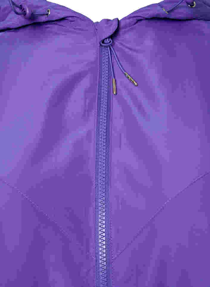 Korte jas met capuchon en verstelbare onderkant, Purple Opulence, Packshot image number 2
