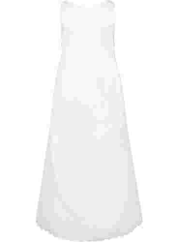 Mouwloze trouwjurk met v-hals, Star White, Packshot image number 1