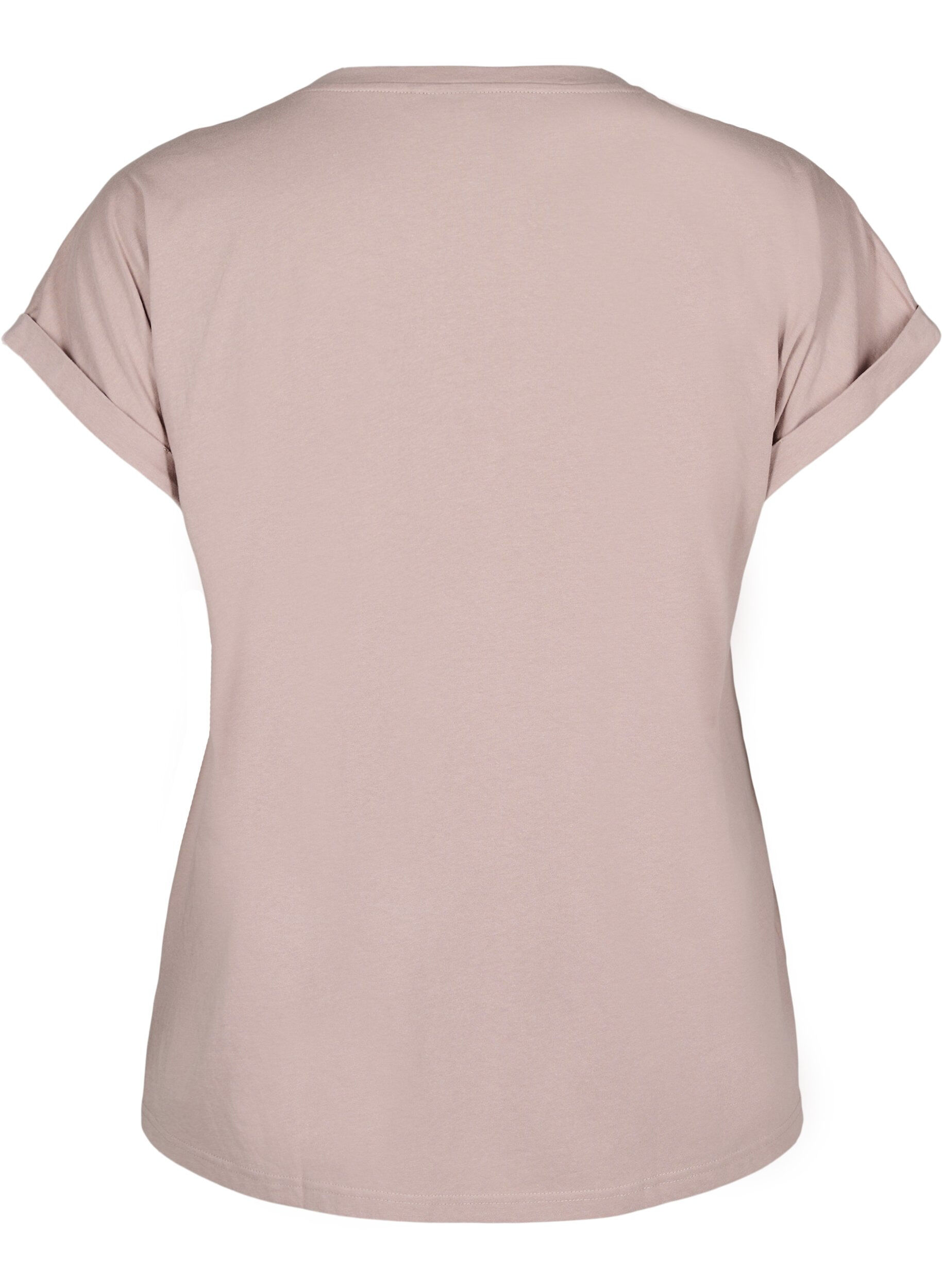 ZizziT-shirt met korte mouwen van katoenmix, Rood, Packshot image number 1