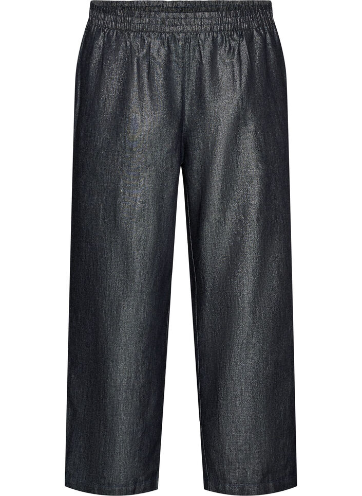 Straight-fit jeans met glitterdraad, Grijs, Packshot image number 0