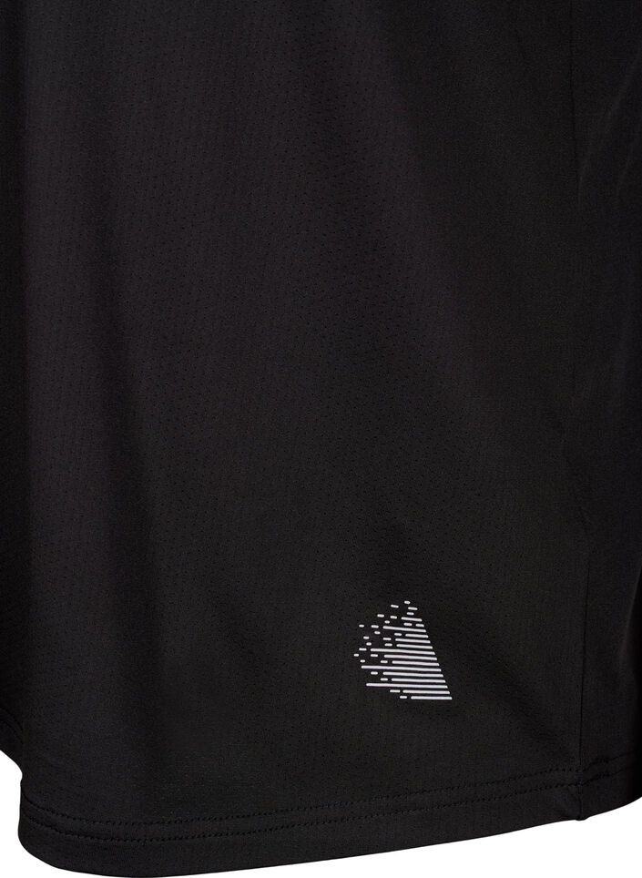 Poloshirt met V-hals, Black, Packshot image number 3