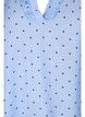 Gestippelde blouse met 3/4 mouwen in viscose, Light Blue Dot, Packshot image number 2
