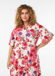 Katoenen midi jurk met bloemenprint, Rood, Model image number 2