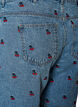 Geborduurde denim shorts, Blauw, Packshot image number 3