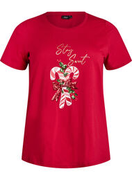 Kerst T-shirt van biologisch katoen, Rood