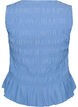 Smocktop met boothals en peplumzoom, Blauw, Packshot image number 1