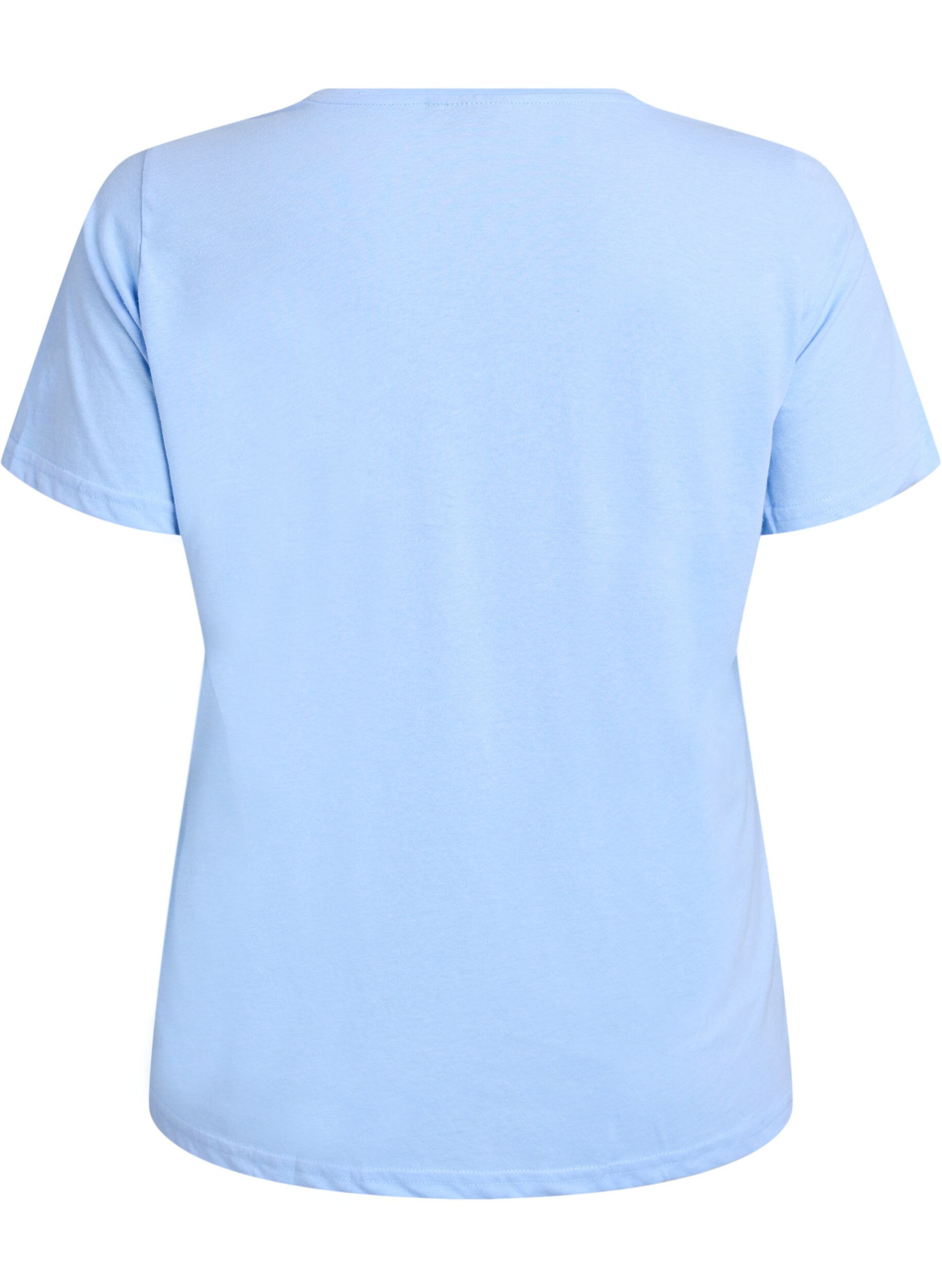 Zizzi FLASH - T-shirt met motief, Blauw, Packshot image number 1
