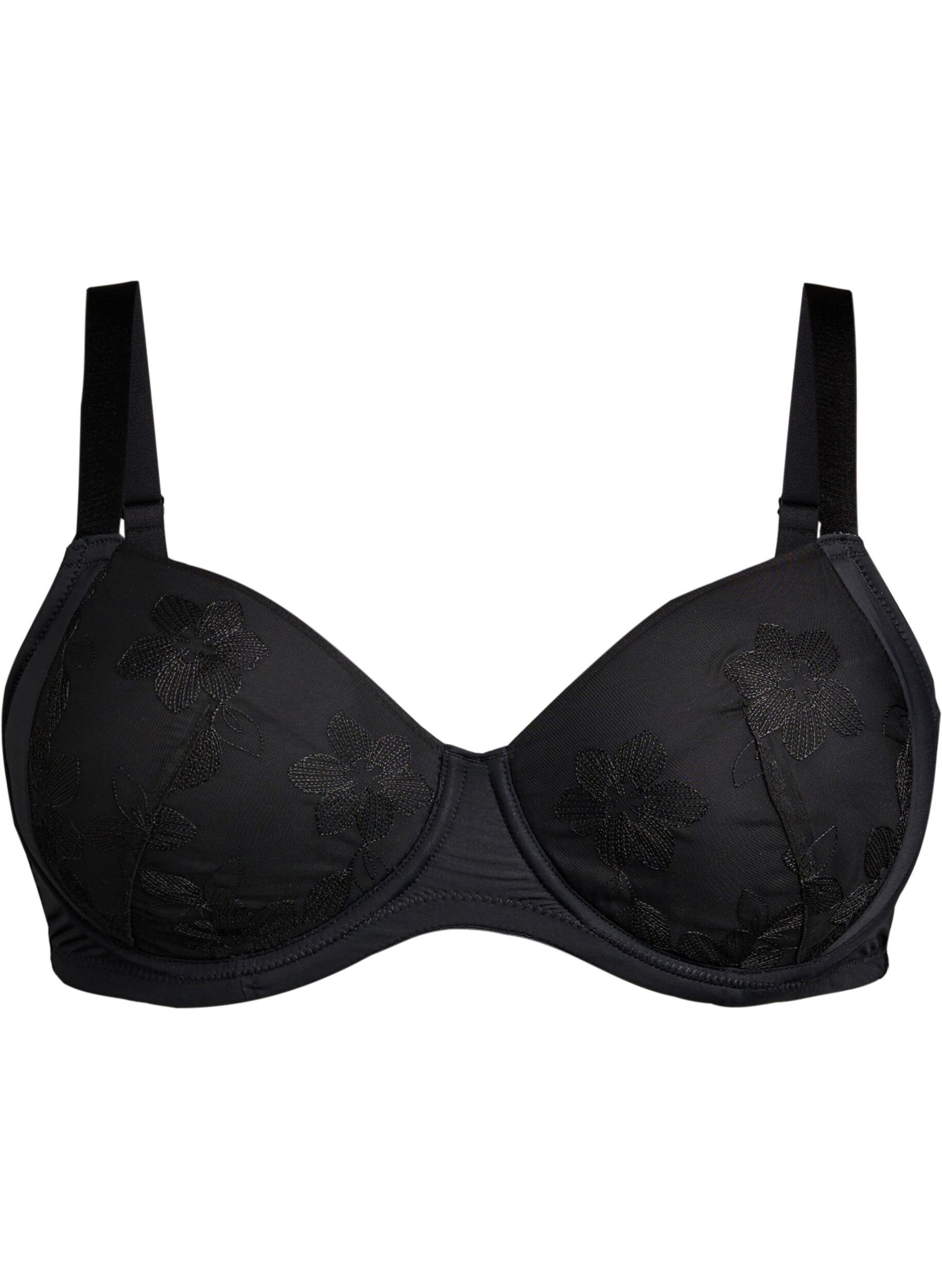 Gewatteerde bh met bloemenborduursel