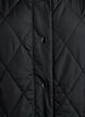 Lange gewatteerde gilet met drukknoopsluiting, Zwart, Packshot image number 2