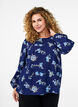FLASH - Blouse met lange mouwen en kleine bloemen, Blue Flower, Model image number 0
