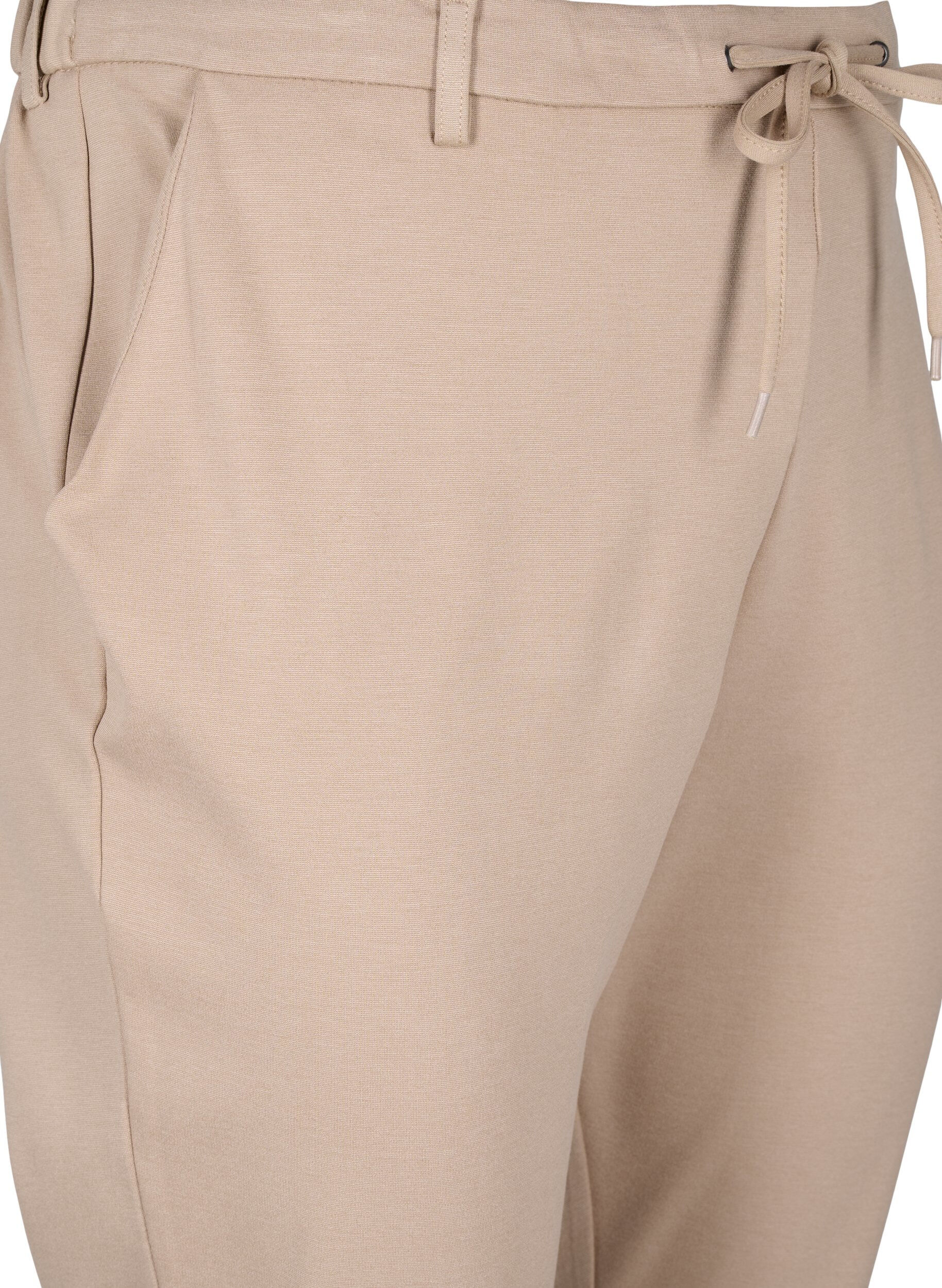 Zizzi Cropped Maddison broek, Beige, Packshot image number 2