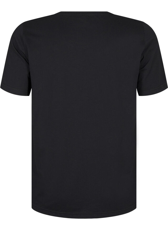 FLASH - T-short met motief, Black R. Gold Flower, Packshot image number 1