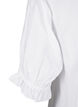 Viscose blouse met korte mouwen en ruches, Bright White, Packshot image number 3