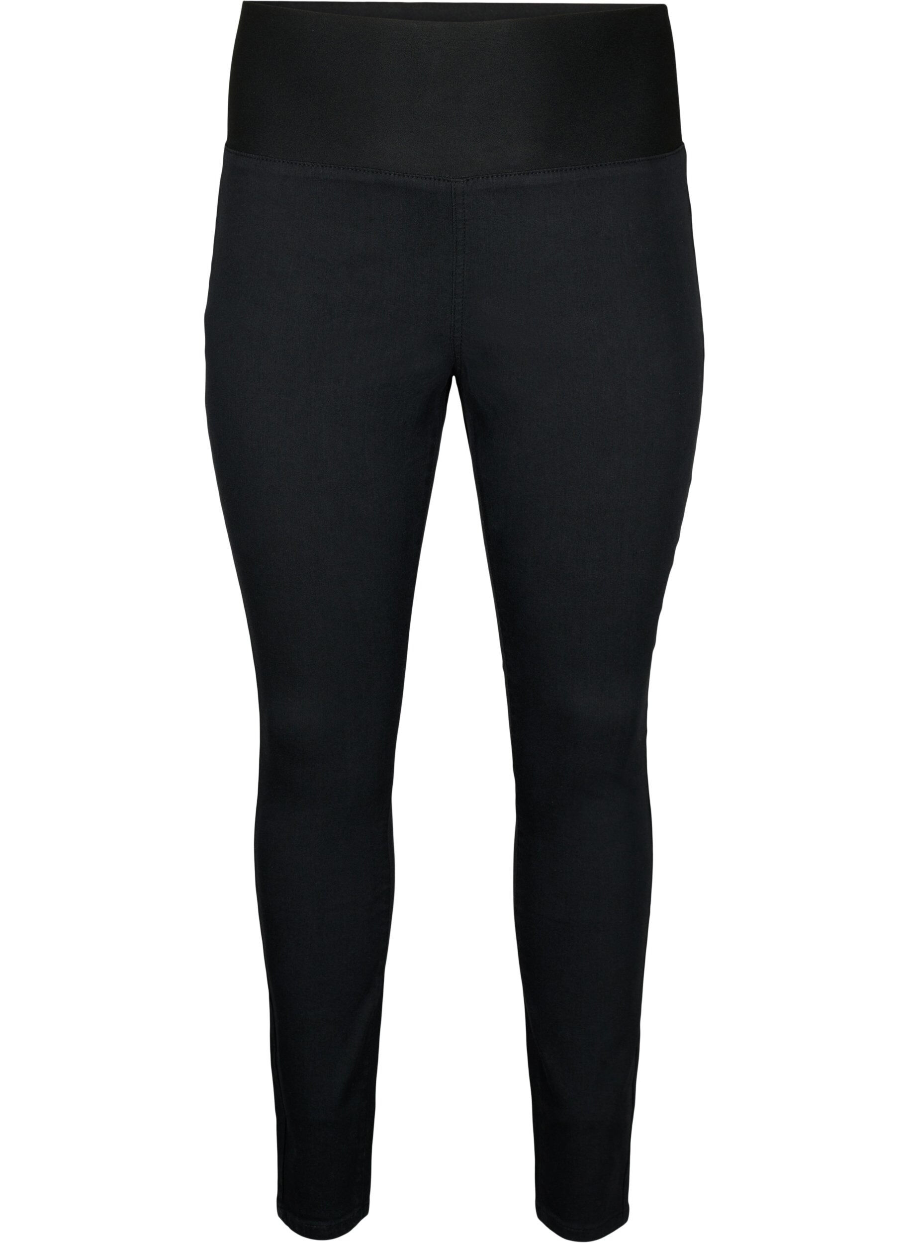 Zizzi FLASH - Jeggings met brede elastische tailleband, Zwart, Packshot image number 0