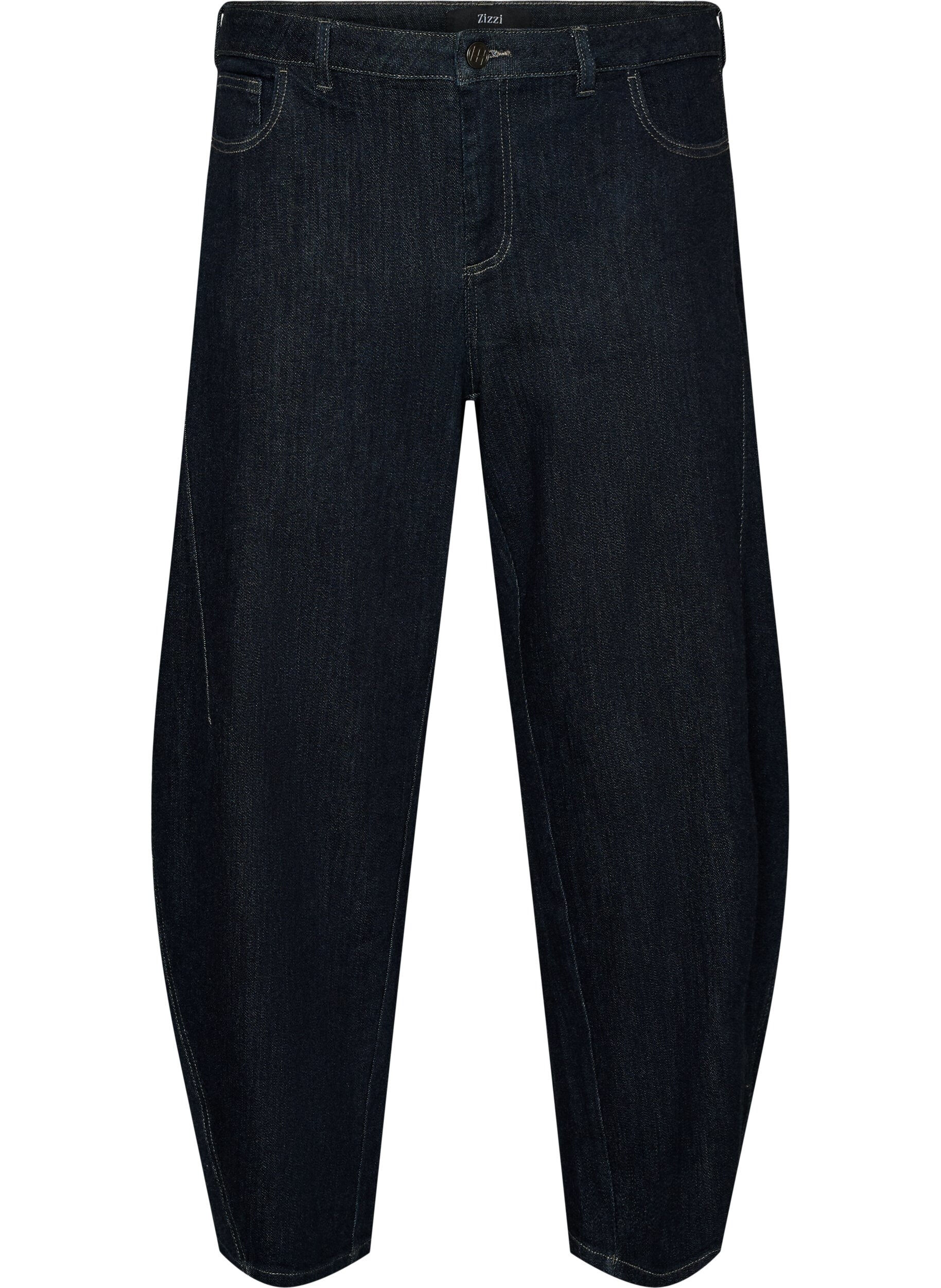 ZizziBarrel fit jeans met high waist, Blauw, Packshot image number 0