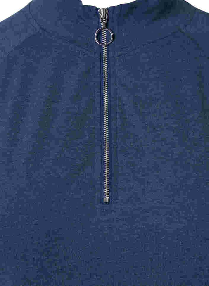 Trui met rits en zak, Insignia Blue Mel. , Packshot image number 2