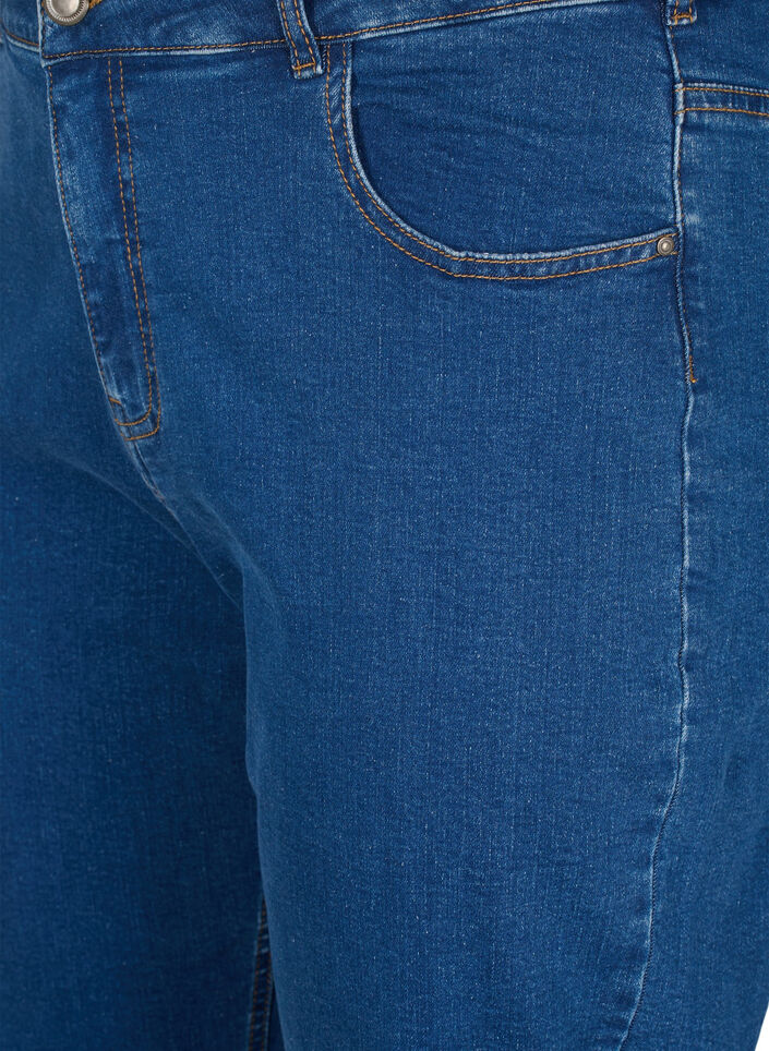 Geknipte Vera jeans met rechte pasvorm, Blue Denim, Packshot image number 2