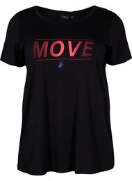 Sport-T-shirt met print, Black w. Stripe Move