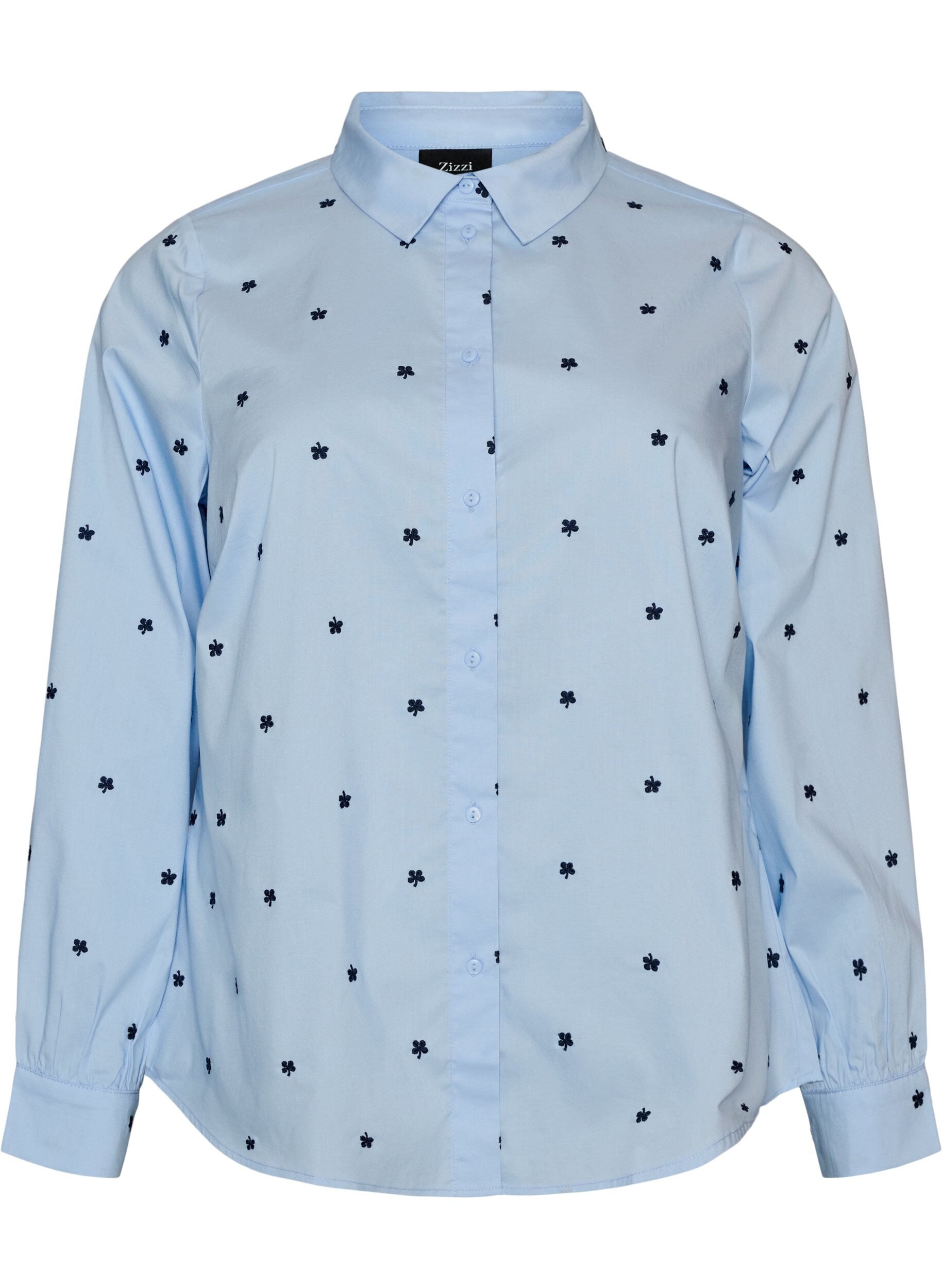 Shirt met geborduurde bloemen