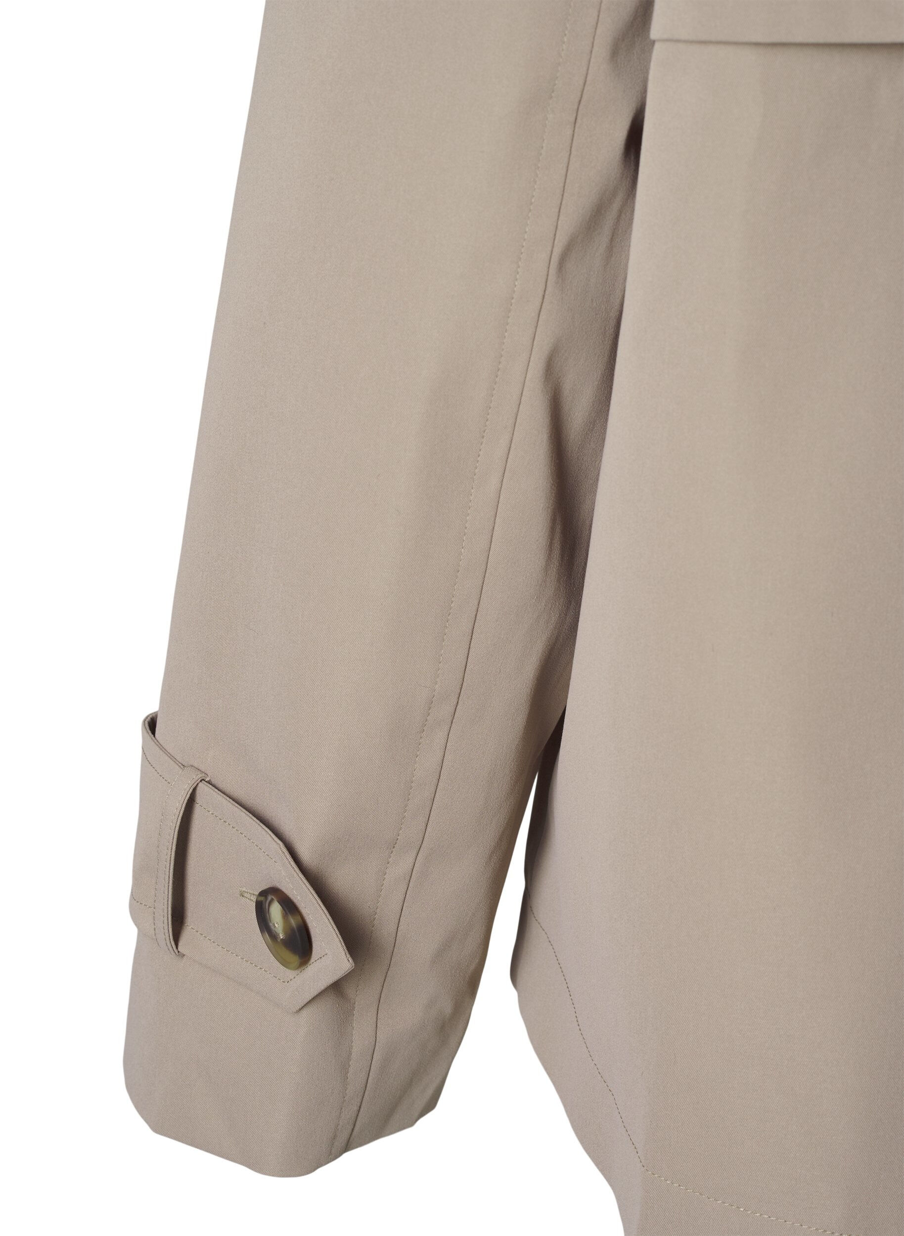 Zizzi Korte trenchcoat met klassieke details, Grijs, Packshot image number 4