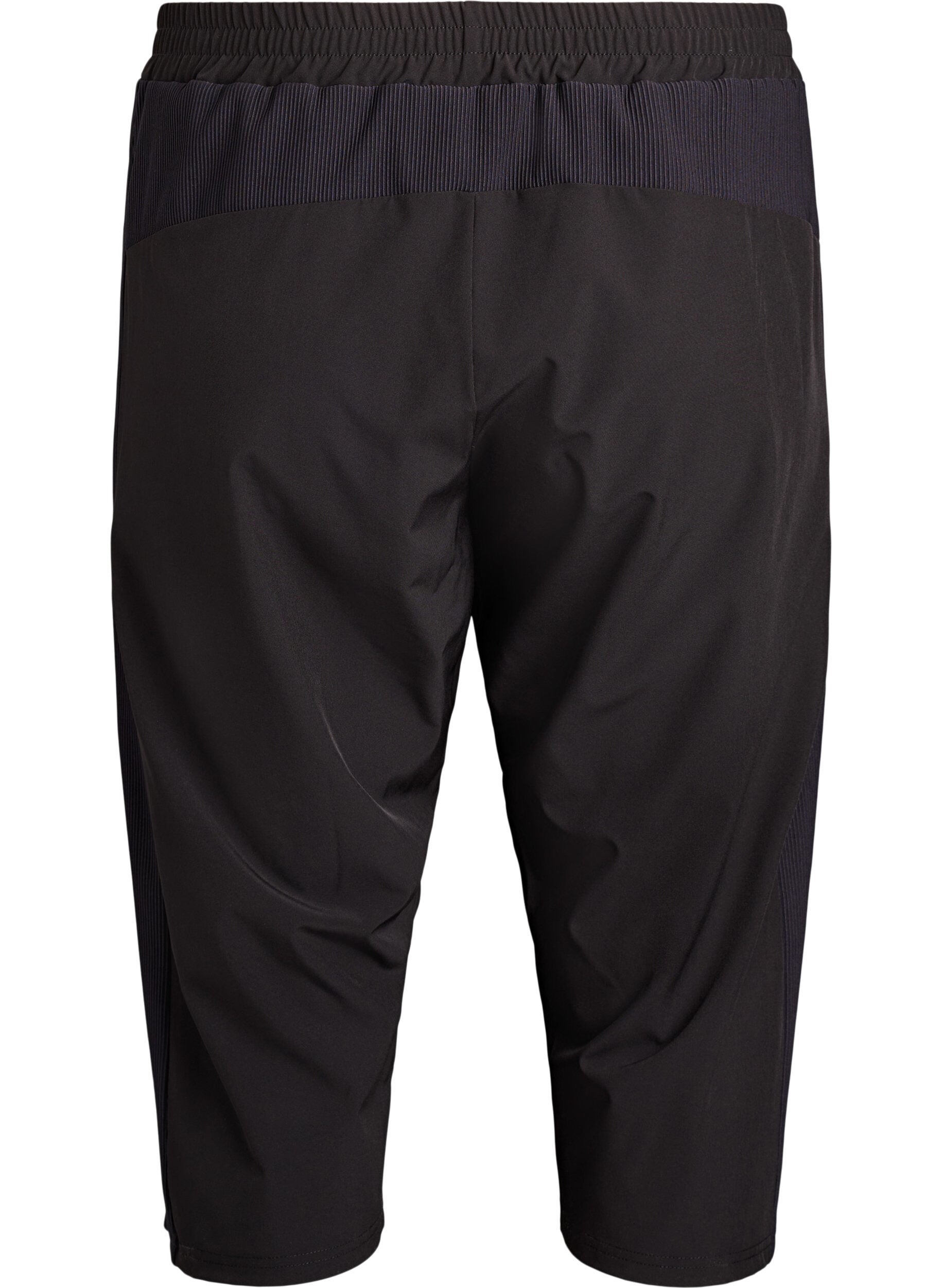 Zizzi High waist capri trainingbroek, Zwart, Packshot image number 1