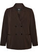 Double-breasted blazer met een losse pasvorm, Bruin, Packshot image number 0