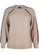 Gebreide blouse met stiksels, Desert T.Wh.Mel.Comb, Packshot image number 0