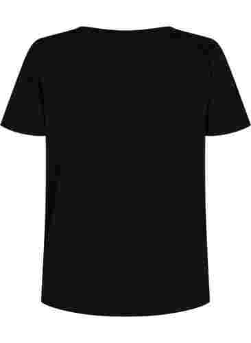 Trainingsshirt met print, Black w. Pink A, Packshot image number 1