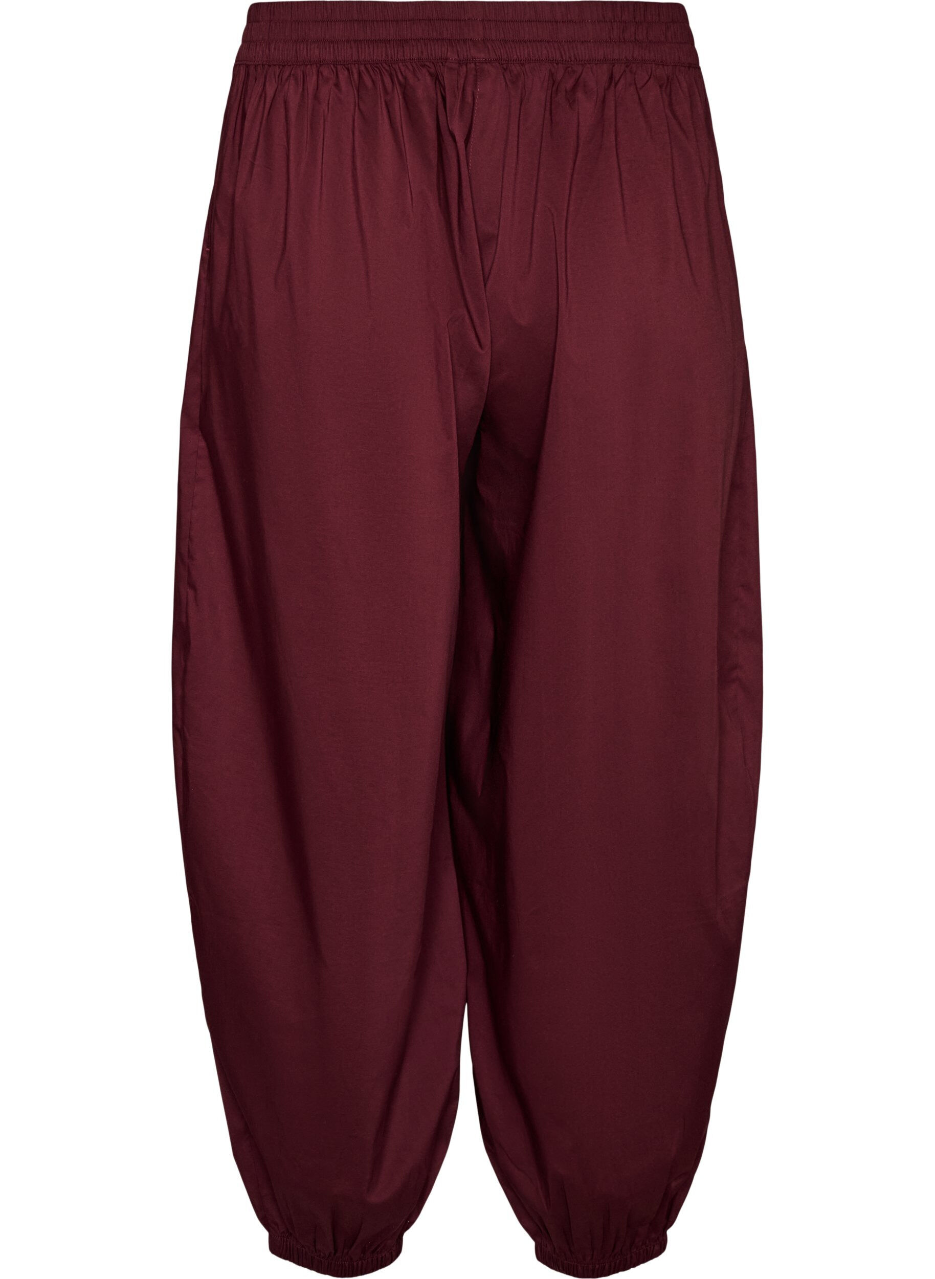 ZizziBallonbroek met zakken en een elastische tailleband, Rood, Packshot image number 1