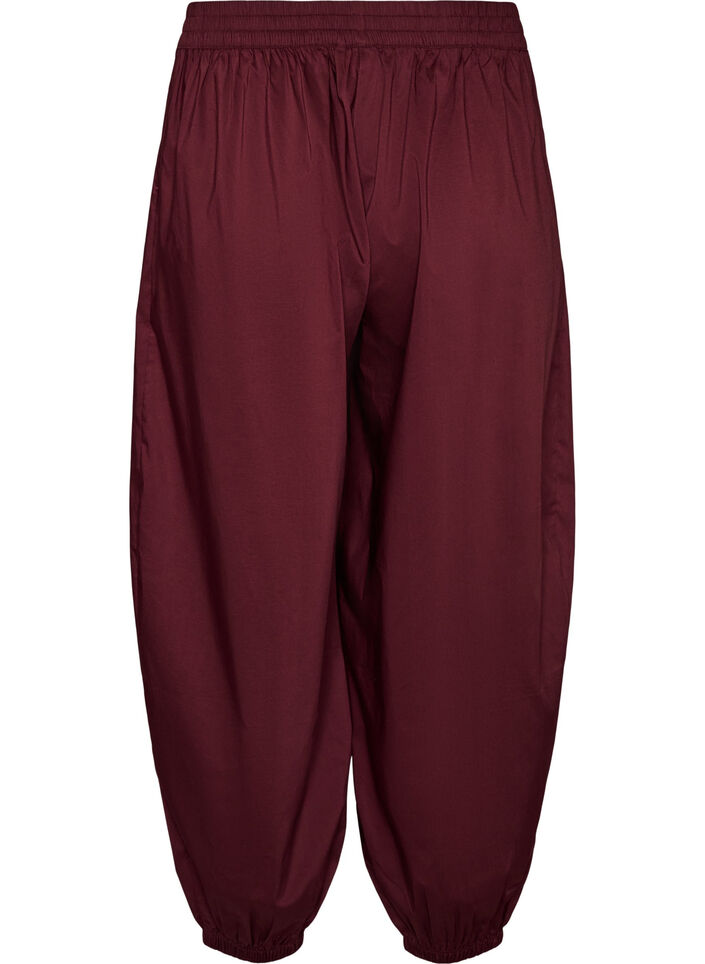 Ballonbroek met zakken en een elastische tailleband, Rood, Packshot image number 1
