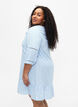 Katoen-viscosemix jurk met 3/4 mouwen, Chambray Blue, Model image number 1
