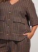 Geruite blouse met borstzakken, Bruin, Model image number 3