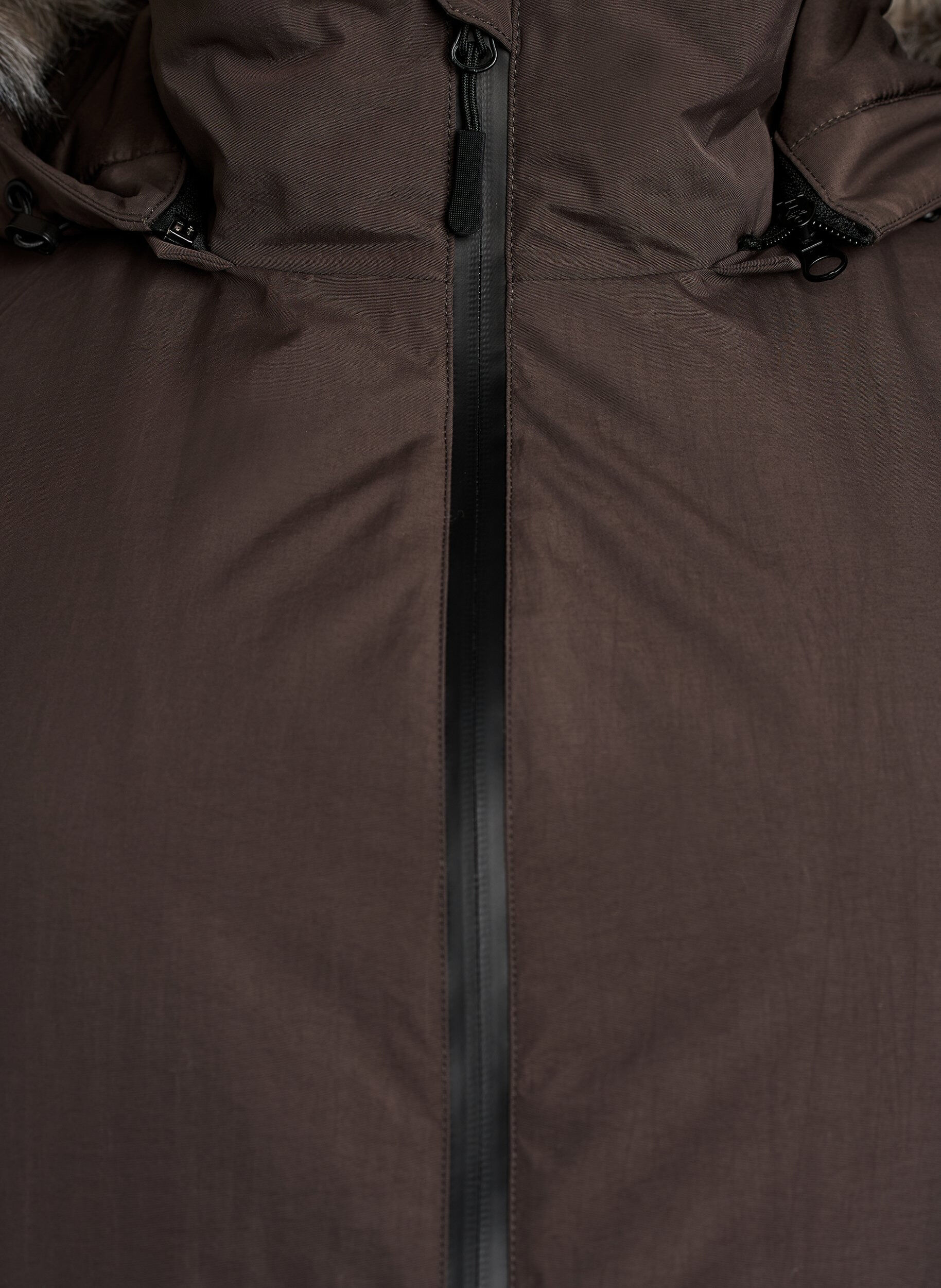 ZizziWaterdichte parka met capuchon, Bruin, Packshot image number 2