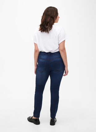Viona jeans met normale taille, Blue Denim, Model image number 1