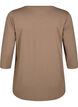 Sporttop met 3/4 mouwen, Beige, Packshot image number 1