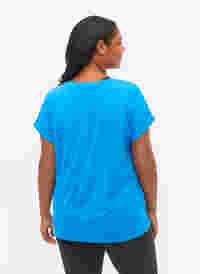 Trainings T-shirt met korte mouwen, Brilliant Blue, Model