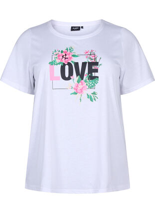 FLASH - T-shirt met motief, Bright White Love, Packshot image number 0